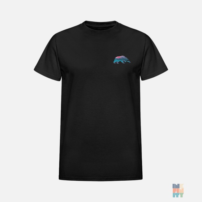 Tricou Softstyle de Barbati Bear Eating Fish Gildan