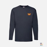 Tricou Maneca Lunga de Barbati Animal Bear Embroidery Fruit of the Loom #inkfinity