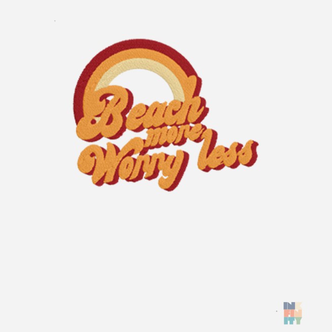 Long Sleeve T-Shirt Vacation Cool Embroidery Fruit of the Loom