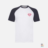 Baseball T-Shirt Love Peace Embroidery Fruit of the Loom