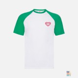 Tricou Baseball de Barbati Love Peace Embroidery Fruit of the Loom #inkfinity