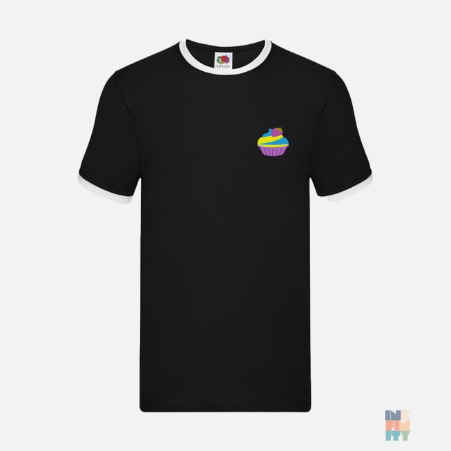 Tricou Ringer de Barbati Food Embroidery Fruit of the Loom