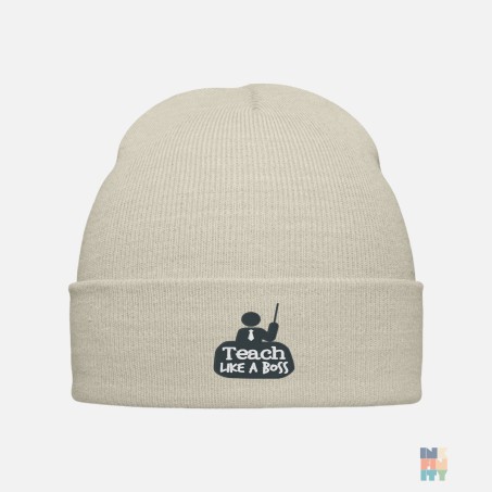 Original Cuffed Beanie School Teacher Embroidery #inkfinity