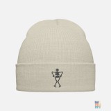 Original Cuffed Beanie Haloween Skeleton Scary Embroidery