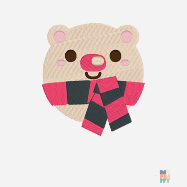 Caciula cu Petic Animal Holiday Embroidery