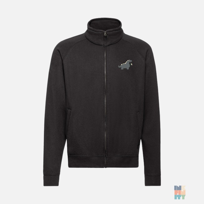 Classic Sweat Jacket Dinosaur Music Embroidery Fruit of the Loom