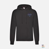 Classic Hooded Sweatshirt Family Love Embroidery Fruit of the Loom