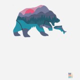 SoftStyle T-Shirt Bear Eating Fish Gildan