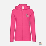 Hanorac de Damă cu Fermoar Animal Cute Christmas Embroidery Fruit of the Loom #inkfinity