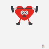 Classic Lady-Fit Hoodie Cute Love Sport Embroidery Fruit of the Loom