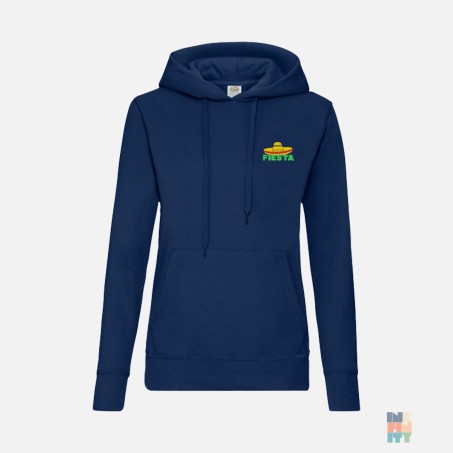 Classic Lady-Fit Hoodie Holiday Mexico Embroidery Fruit of the Loom #inkfinity