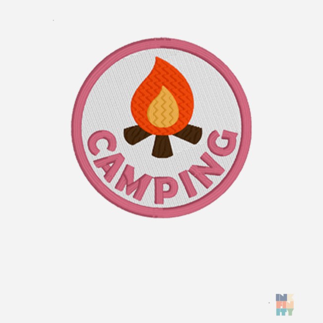 Pulover Raglan de Dama Camping Patch Embroidery Fruit of the Loom