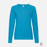 Lightweight Lady-Fit Raglan Sweater Holiday Cool Embroidery Fruit of the Loom