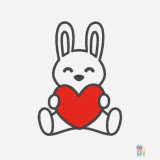 Pulover Raglan de Barbati Love Cute Animal Embroidery Fruit of the Loom