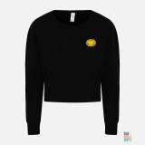 Pulover Cropped de Damă Animal Emoji Embroidery Just Hoods #inkfinity