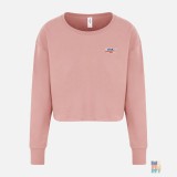 Pulover Cropped de Damă Patriotic America Embroidery Just Hoods #inkfinity