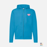 Hanorac de Barbati cu Fermoar Love Peace Embroidery Fruit of the Loom