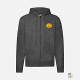 Zip Hoodie Love Emoji Embroidery Fruit of the Loom #inkfinity