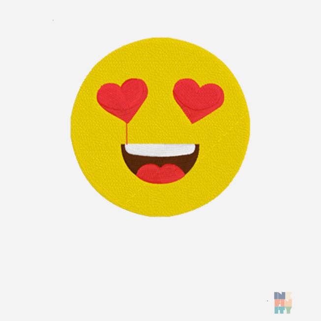Zip Hoodie Love Emoji Embroidery Fruit of the Loom