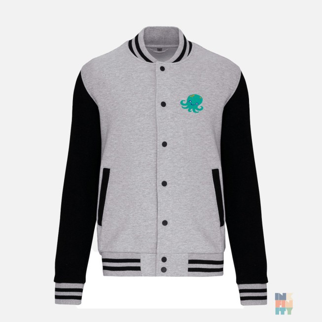 Varsity Jacket Animal Sea Cute Embroidery Just Hoods