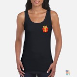Lady-Fit Tank Top Holiday Christmas Embroidery Gildan