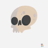 Pantaloni Jogger de Barbati cu Elastic la Glezna Skeleton Scary Haloween Embroidery Fruit of the Loom