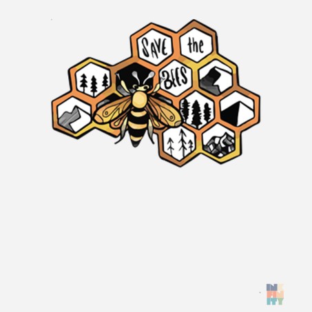 Premium T-Shirt Save The Bees Fruit of the Loom #inkfinity