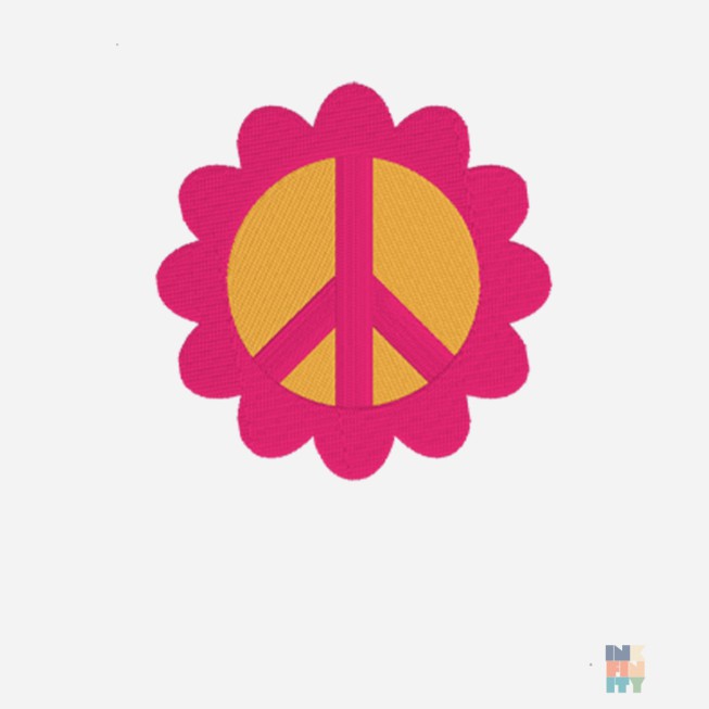 Hanorac Premium de Copii Peace Love Patch Embroidery Fruit of the Loom