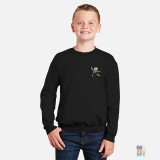 Kids Heavy Blend Sweater Scary Haloween Monster Embroidery Gildan