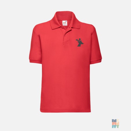 Kids Dryblend Polo Animal Christmas Embroidery Fruit of the Loom #inkfinity