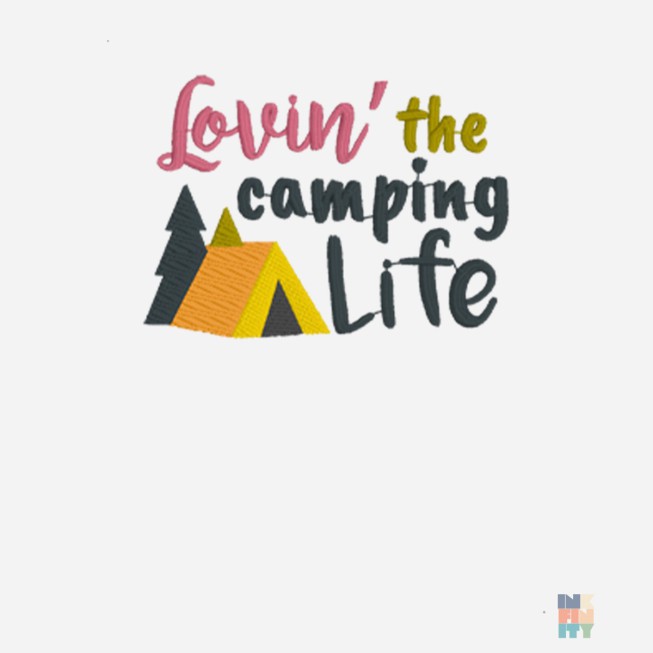 Kids Valueweight T-Shirt Love Camping Adventure Embroidery Fruit of the Loom