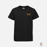 Kids Athletic T-Shirt Haloween Emoji Embroidery Russell