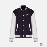 Kids Varsity Jacket Cute Animal Embroidery Kariban #inkfinity