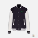 Kids Varsity Jacket Peace Love Hope Embroidery Kariban