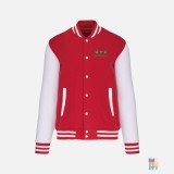 Kids Varsity Jacket Peace Love Hope Embroidery Kariban #inkfinity