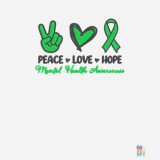Kids Varsity Jacket Peace Love Hope Embroidery Kariban