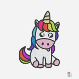 Lady-Fit Polo Cute Fantasy Animal Embroidery Fruit of the Loom