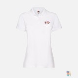 Lady-Fit Polo Food Love Funny Embroidery Fruit of the Loom #inkfinity