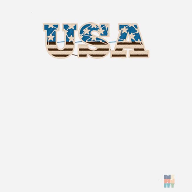 Premium Cotton Lady-Fit Patriotic America Embroidery Gildan