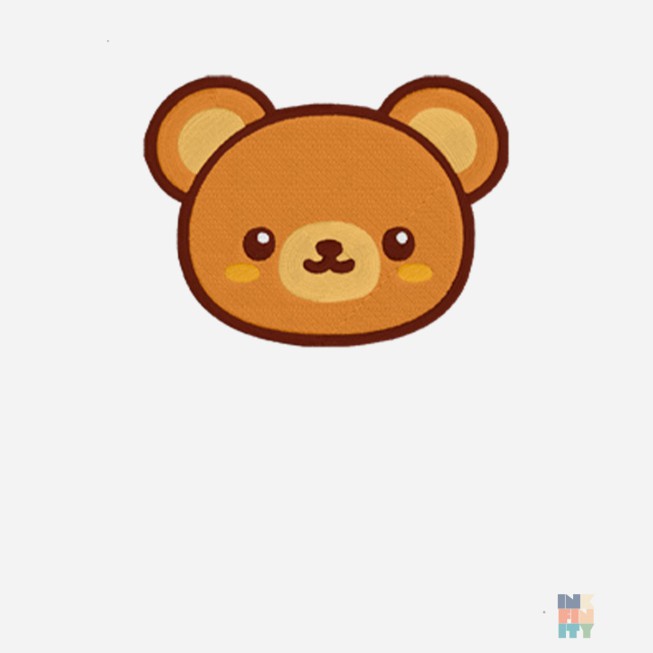 Tricou Maneca Lunga de Barbati Animal Bear Embroidery Fruit of the Loom