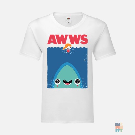 Tricou in V de Barbati AWWS Fruit of the Loom #inkfinity