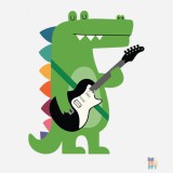 Heavy Blend Hoodie Singing Dinosaur Gildan