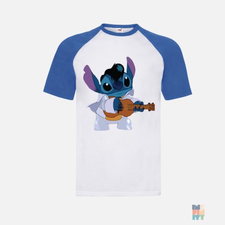 Baseball T-Shirt Blue Elvis Fruit of the Loom #inkfinity