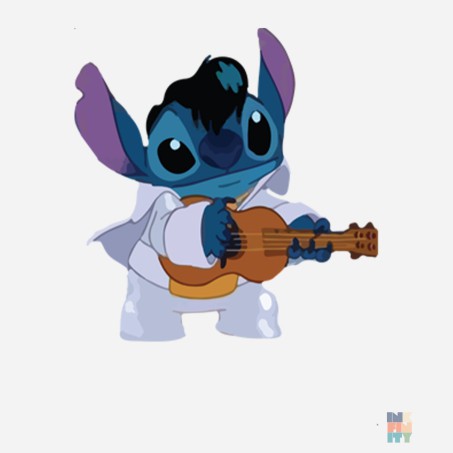 Baseball T-Shirt Blue Elvis Fruit of the Loom #inkfinity