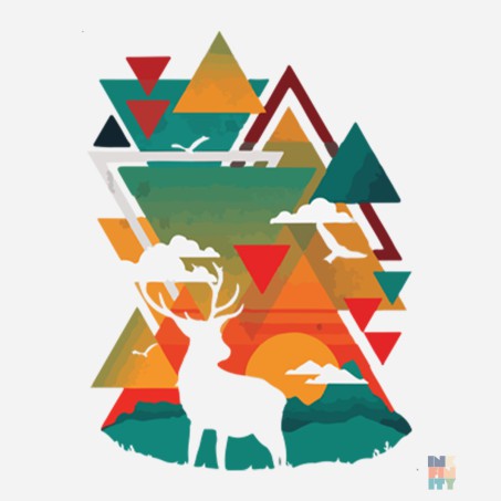 Polo Premium de Barbati Abstract Landscape Gildan #inkfinity