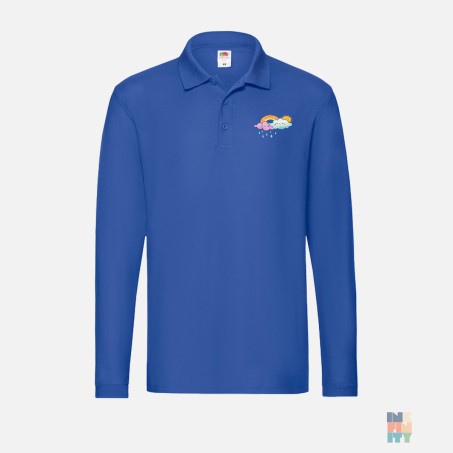 Polo de Barbati cu Maneca Lunga HappySad Cloud Fruit of the Loom #inkfinity