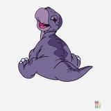 Beach Bag Funny Purple Dinosaur