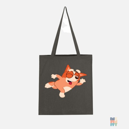 Tote Bag Long Handles Happy Dog #inkfinity