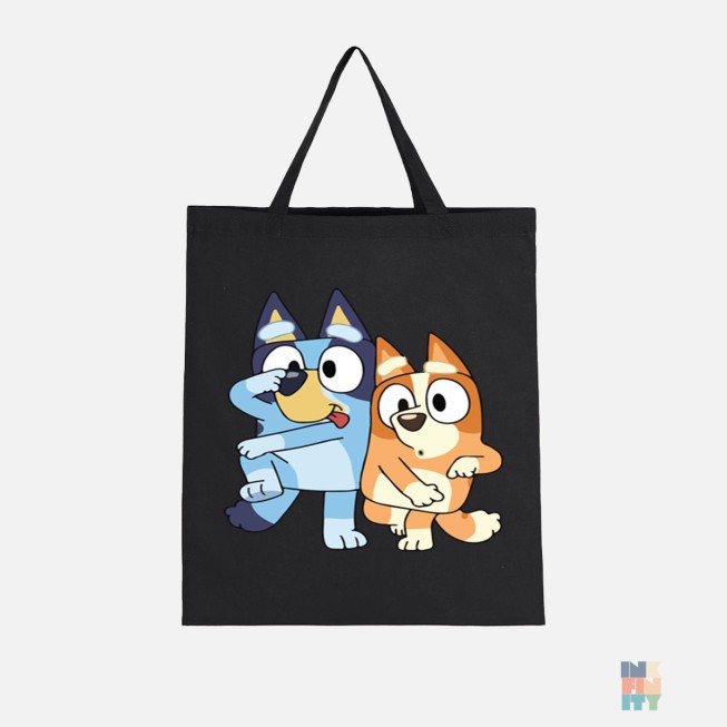 Tote Bag Short Handles Happy Dogs