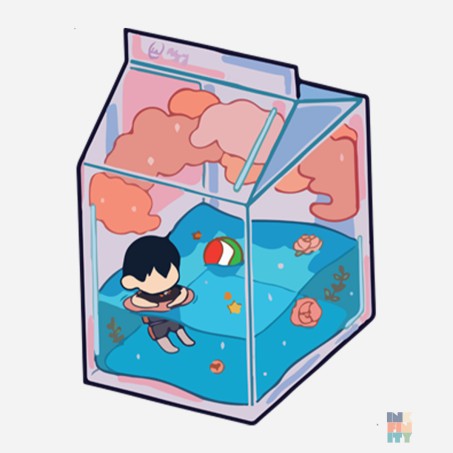 Tote Bag Short Handles Vacation Drink #inkfinity